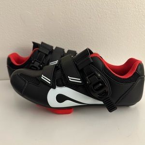 Peloton Black White Red Women's Cycling Shoes Size 7 (38)